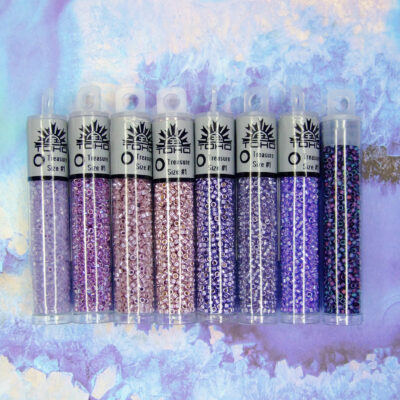11/0 TOHO Treasure Beads 8 Purple Colours