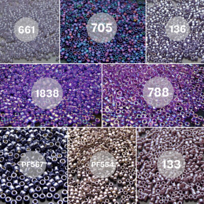 TOHO Treasure 8 Purple Variants beadsmouse.co.uk