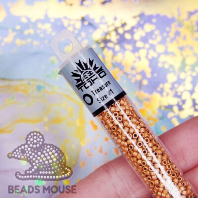 TOHO Treasure Beads PF551F PermaFinish Galvanized Matte Rose Gold beadsmouse.co.uk