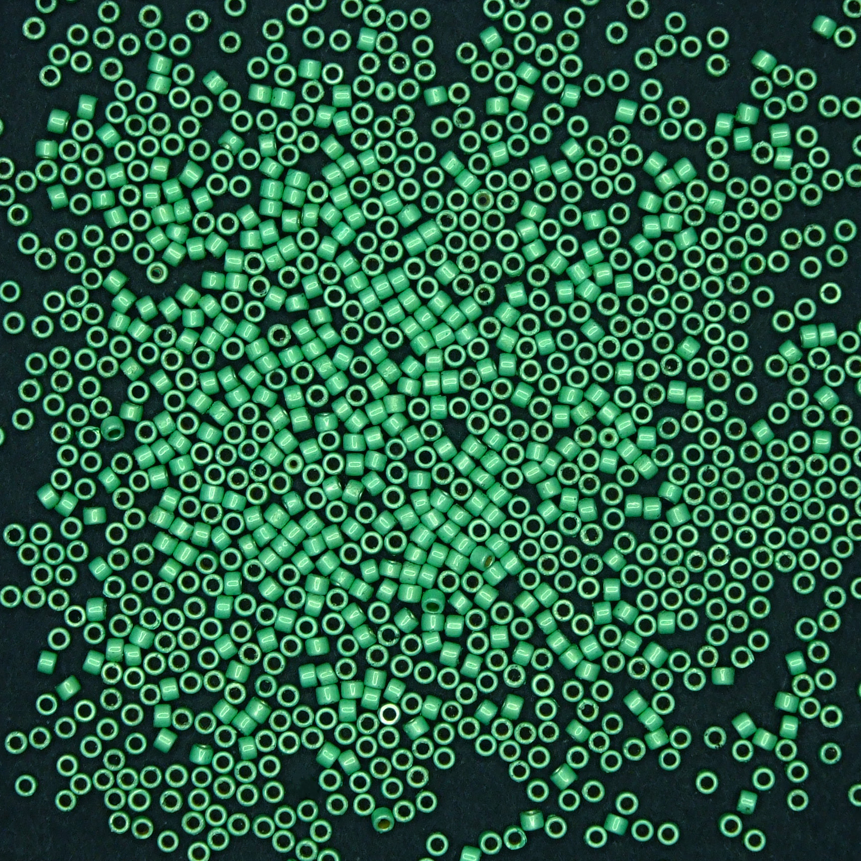 TOHO Treasure Beads PF570F Galvanized Matte Mint Green beads mouse