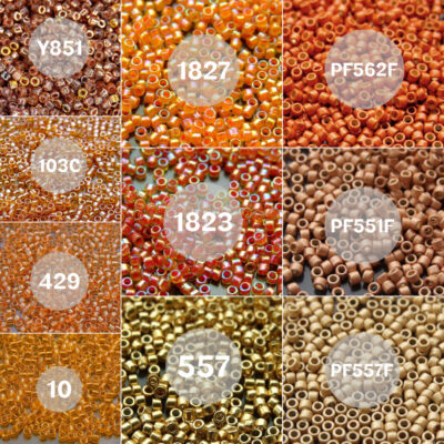 TOHO Treasure Seed Beads 10 Colour Hot Shades BEADSMOUSE.CO.UK