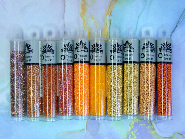 11/0 TOHO Treasure Seed Beads 10 Hot Colours - Image 2
