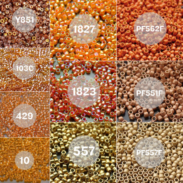 TOHO Treasure Seed Beads 10 Colour Hot Shades BEADSMOUSE.CO.UK