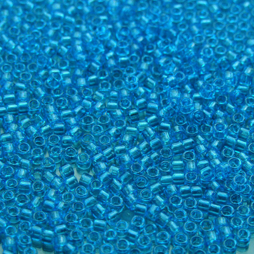 TOHO Treasure beads 3B Transparent Dark Aquamarine Toho Treasure Seed Beads beadsmouse.co.uk_