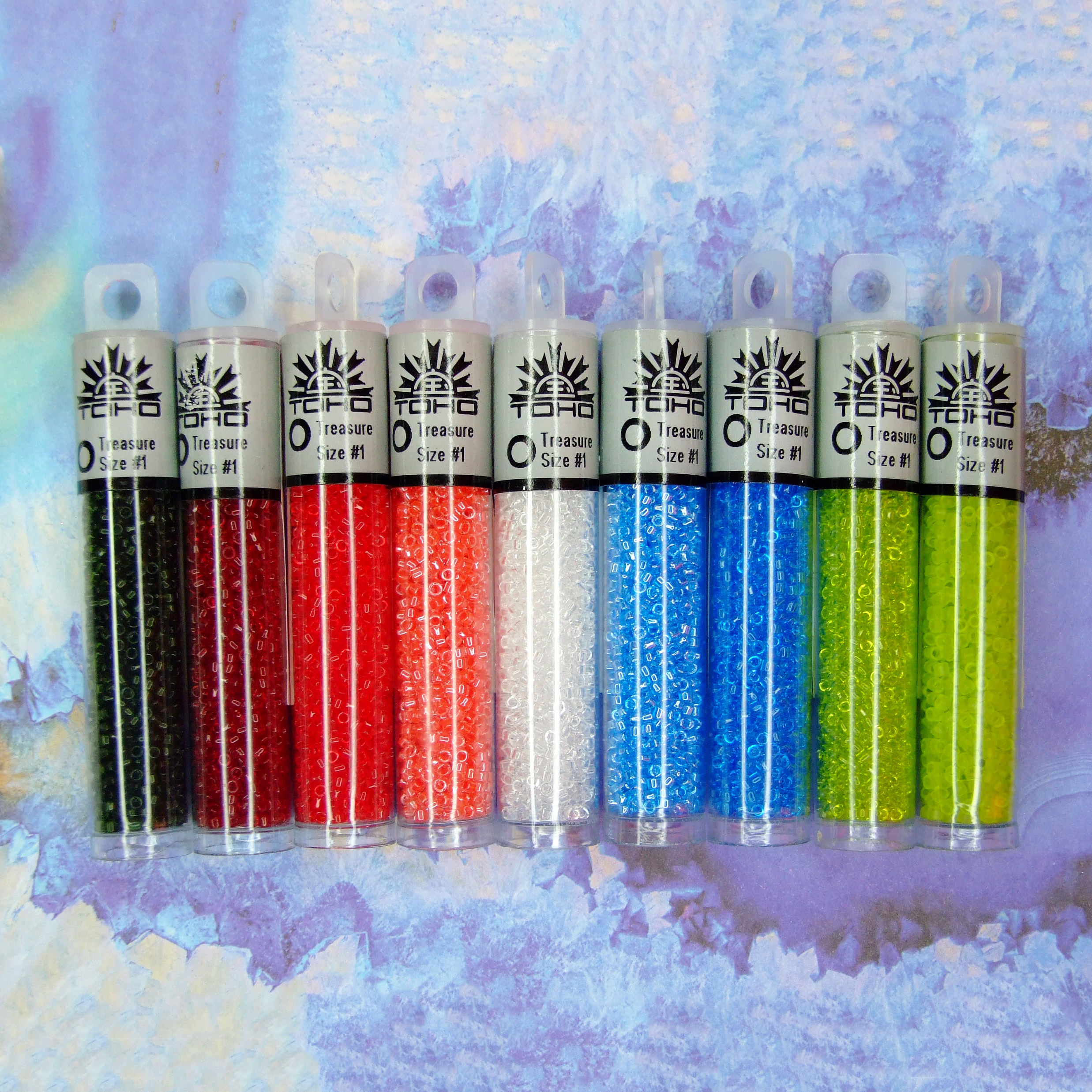 TOHO Treasure beads 9 Colours Red Green Blue RGB beadsmouse.co.uk