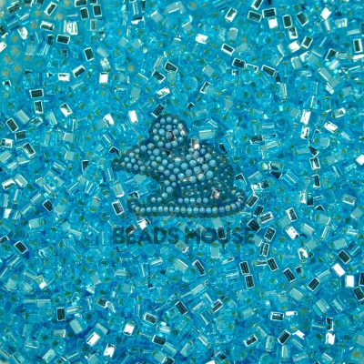 TOHO Triangle Beads 23 Silver Lined Aquamarine beadsmouse.co.uk