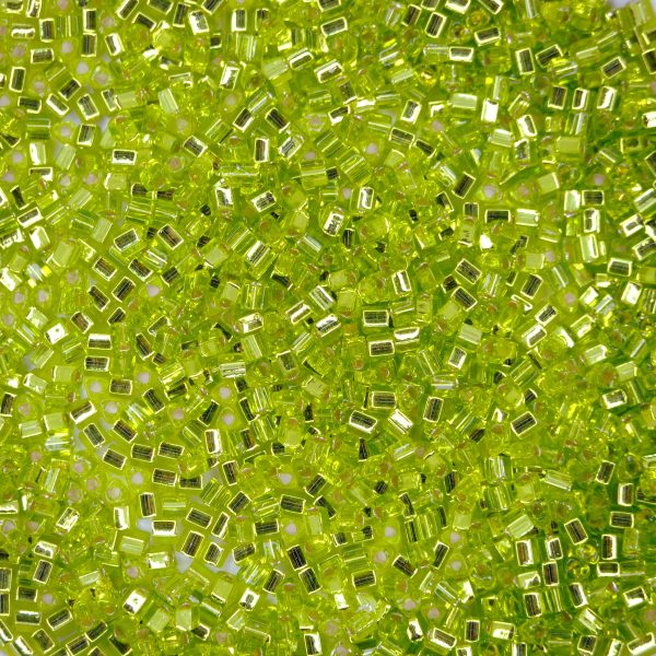 TOHO Triangle Beads 24 Lime Green beadsmouse.co.uk
