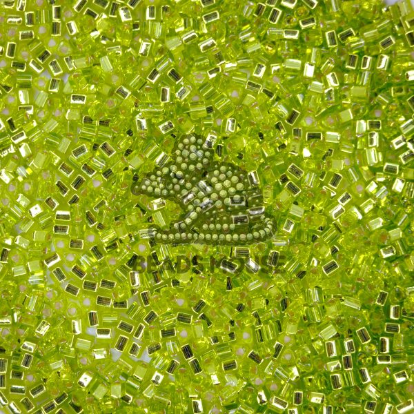 TOHO Triangle Beads 24 Lime Green beadsmouse.co.uk