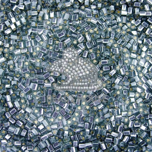 TOHO Triangle Beads 29B Silver Lined Gray beadsmouse.co.uk