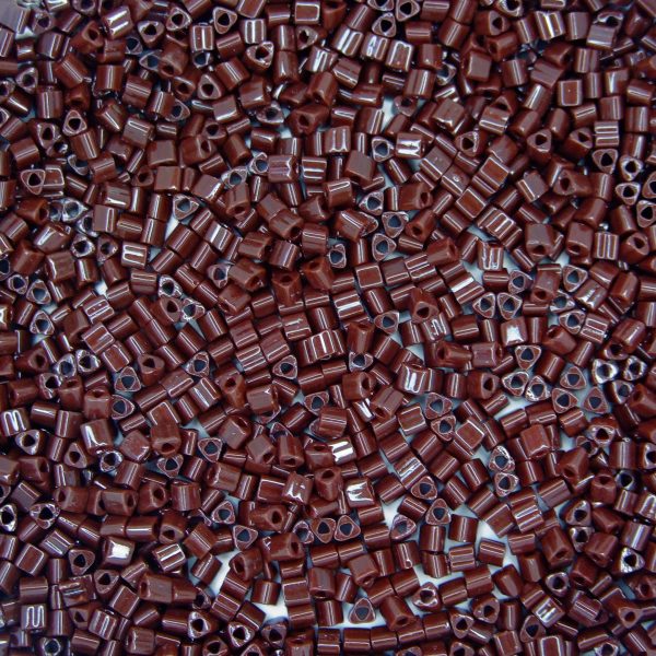 TOHO Triangle Beads 46 Opaque Oxblood beadsmouse.co.uk