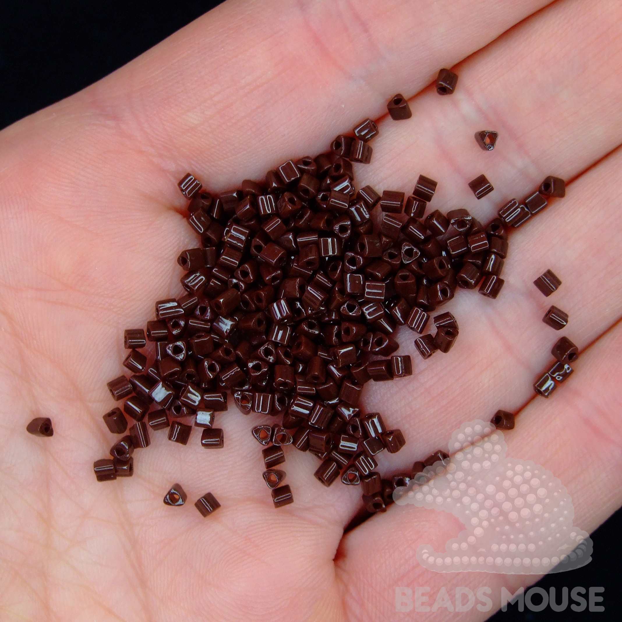 TOHO Triangle Beads 46 Opaque Oxblood beadsmouse.co.uk