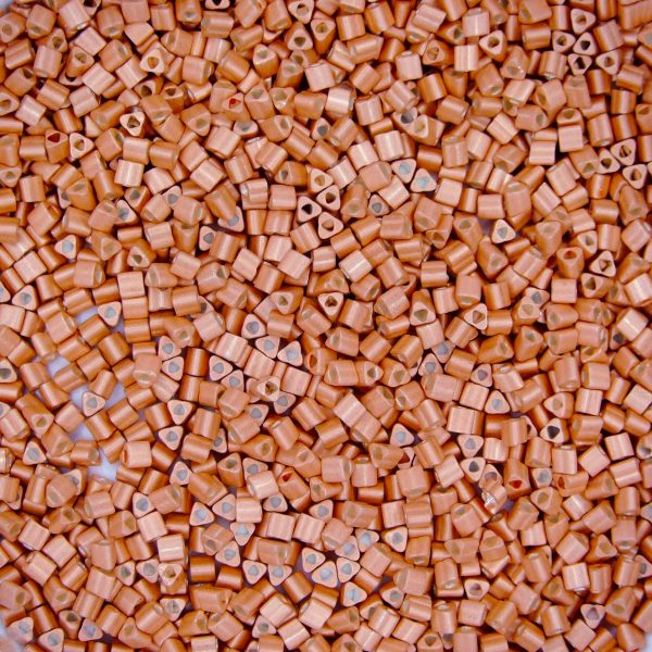 TOHO Triangle Beads 551F Galvanized Matte Rose Gold beadsmouse.co.uk