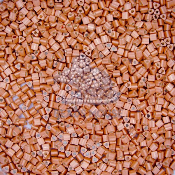 TOHO Triangle Beads 551F Galvanized Matte Rose Gold beadsmouse.co.uk
