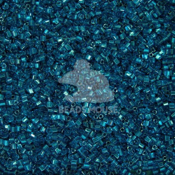 TOHO Triangle Beads 7BD Transparent Capri Blue beadsmouse.co.uk
