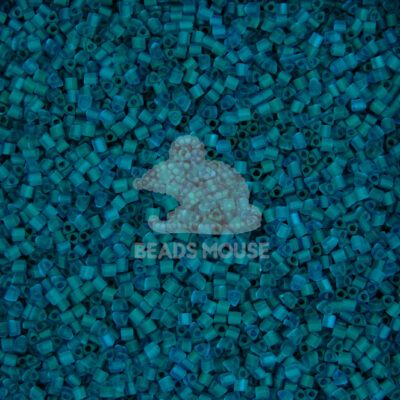 TOHO Triangle Beads 7BDF Transparent Frosted Teal beadsmouse.co.uk