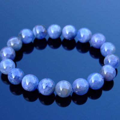 Tanzanite 10mm Natural Gemstone Bracelet 6-9'' Elasticated Michael's UK Jewellery