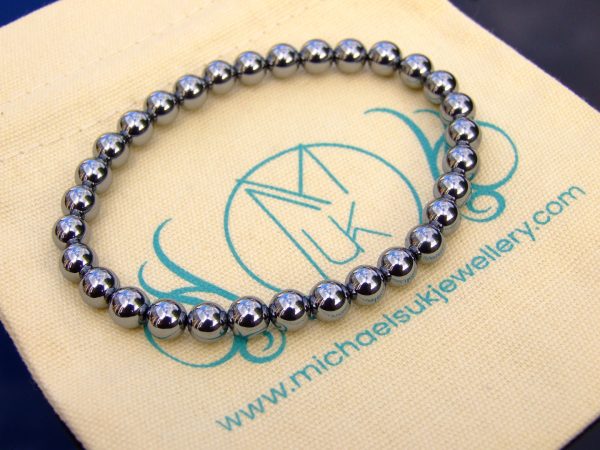 Terahertz 6mm Manmade Gemstone Bracelet 6-9'' Elasticated Michael's UK Jewellery