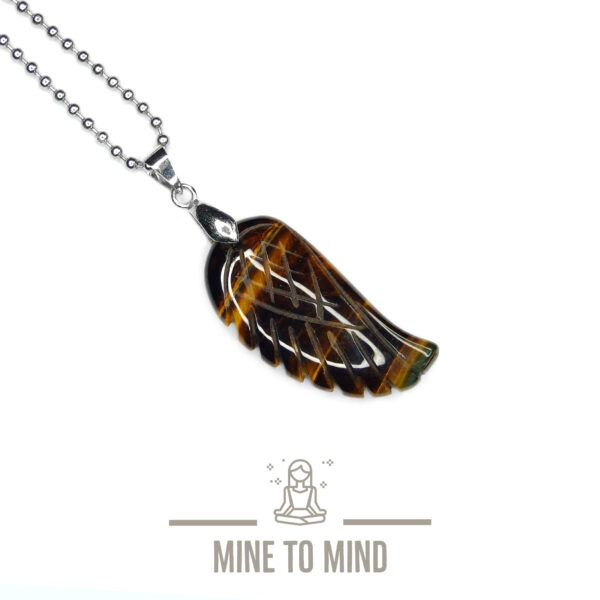 Angel Wing Necklaces Natural Gemstone Pendant - Image 2