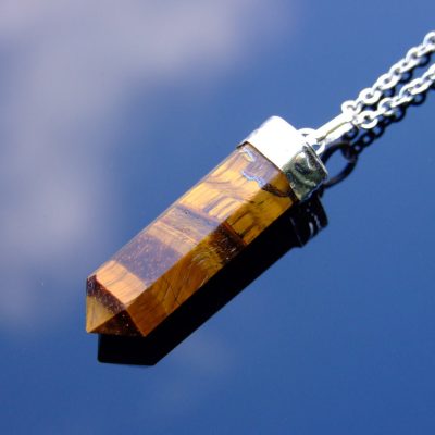 Tigers Eye Hexa Point Pendant Necklace Michael's UK Jewellery