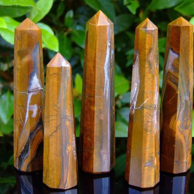Tigers Eye Tower Polished Natural Gemstone Crystal Obelisk Michael's UK Jewellery