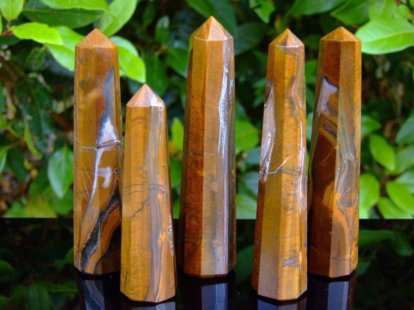 Tigers Eye Tower Polished Natural Gemstone Crystal Obelisk Michael's UK Jewellery