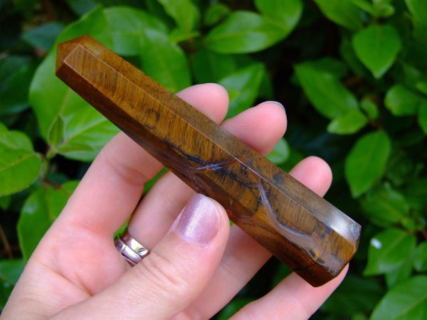 Tigers Eye Tower Polished Natural Gemstone Crystal Obelisk Michael's UK Jewellery