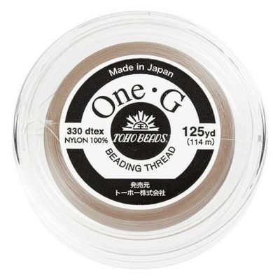 Toho One-G 0.2mm 125yd Beading Thread Beige Michael's UK Jewellery