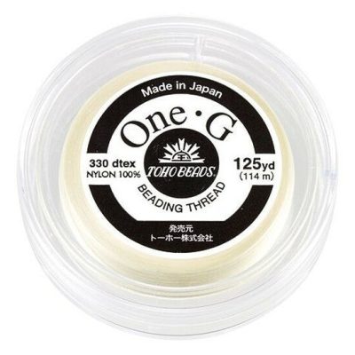 Toho One-G 0.2mm 125yd Beading Thread Cream Michael's UK Jewellery