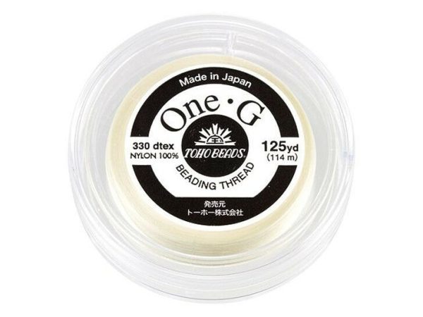 Toho One-G 0.2mm 125yd Beading Thread Cream Michael's UK Jewellery