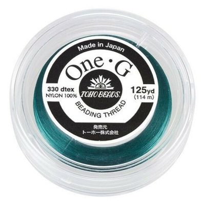 Toho One-G 0.2mm 125yd Beading Thread Deep Green beads mouse