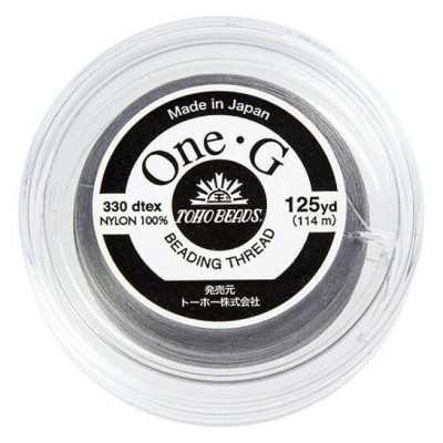 Toho One-G 0.2mm 125yd Beading Thread Gray beads mouse