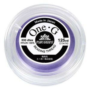Toho One-G 0.2mm 125yd Beading Thread Light Lavender beads mouse