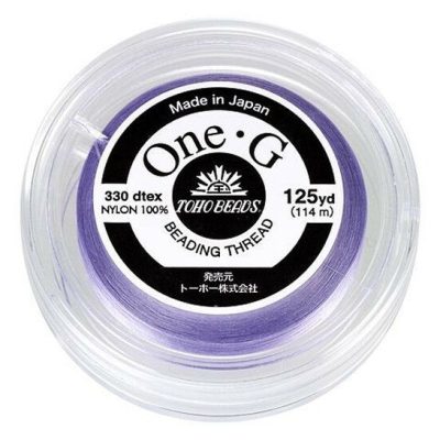 Toho One-G 0.2mm 125yd Beading Thread Light Lavender beads mouse