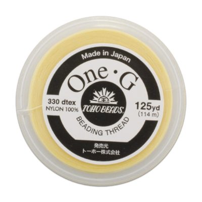 Toho One-G 0.2mm 125yd Beading Thread Light Yellow beads mouse
