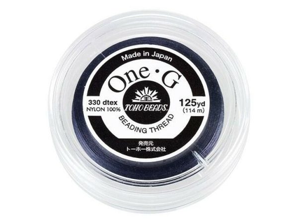 Toho One-G 0.2mm 125yd Beading Thread Navy beads mouse
