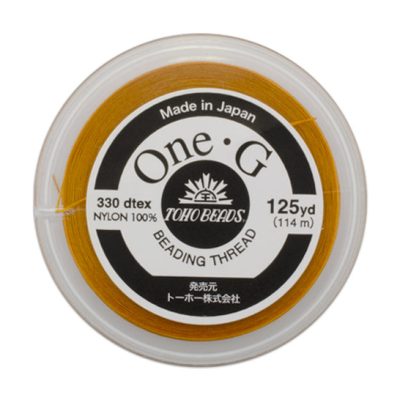 Toho One-G 0.2mm 125yd Beading Thread Orange beads mouse