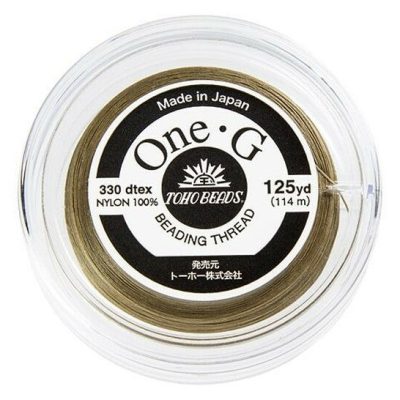 TOHO One-G Beading Thread 125yd Sand Ash beads mouse