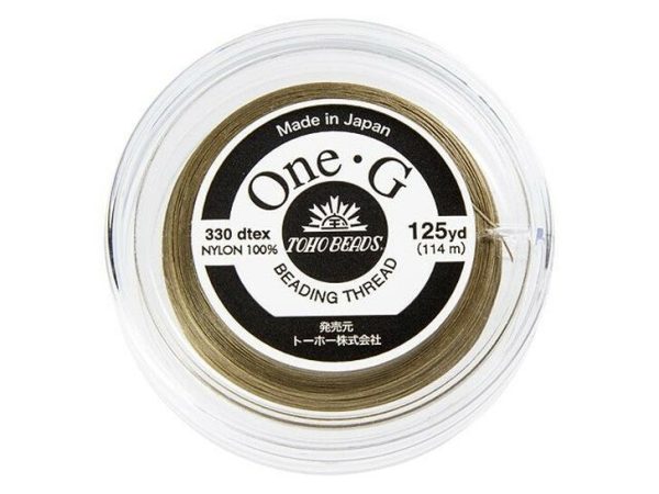 TOHO One-G Beading Thread 125yd Sand Ash beads mouse