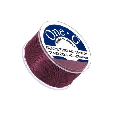 Toho One-G 0.2mm 50yd Beading Thread Burgundy Michael's UK Jewellery