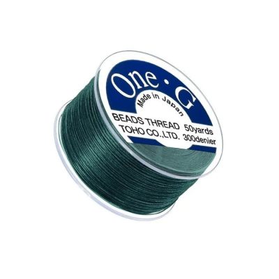 Toho One-G 0.2mm 50yd Beading Thread Deep Green Michael's UK Jewellery