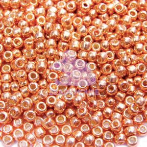 Toho Seed Beads PF551 PermaFinish Galvanized Rose Gold beads mouse