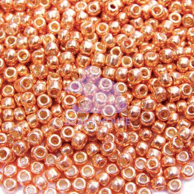 Toho Seed Beads PF551 PermaFinish Galvanized Rose Gold beads mouse
