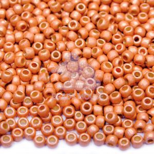 Toho Seed Beads PF551F PermaFinish Galvanized Matte Rose Gold beads mouse