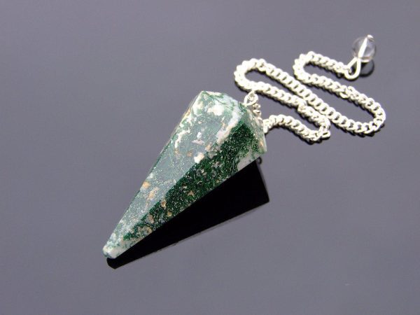 Tree Agate Quartz Pendulum Natural Gemstone for Dowsing Scrying Divination Meditation Michael's UK Jewellery