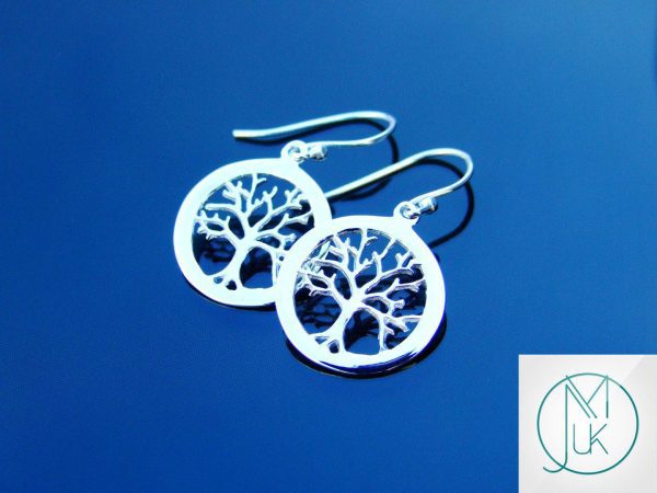 Tree of Life 925 Sterling Silver Earrings beads mouse