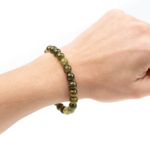 Tsavorite Bracelet Natural Gemstone 6-9'' Elasticated With Box Michael's UK Jewellery