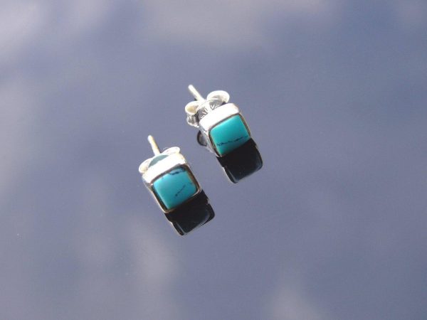 Turquoise Natural Gemstone 925 Sterling Silver Earrings Michael's UK Jewellery