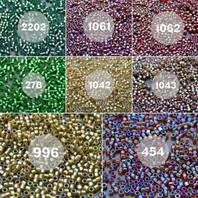 11/0 TOHO Treasure Seed Beads 8 Colours Variants Lined