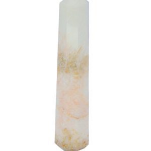 White Agate Tower Polished Natural Gemstone Crystal Obelisk Michael's UK Jewellery
