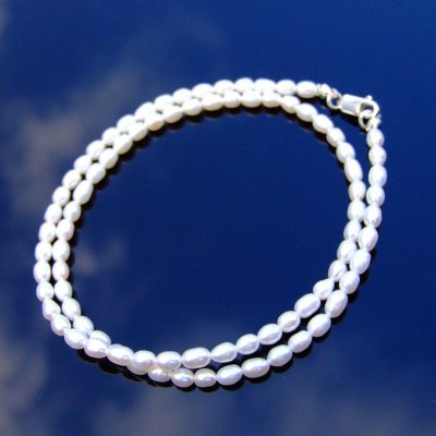 White Freshwater Pearl Necklace 8mm Beaded Silver 16-30inch Michael's UK Jewellery